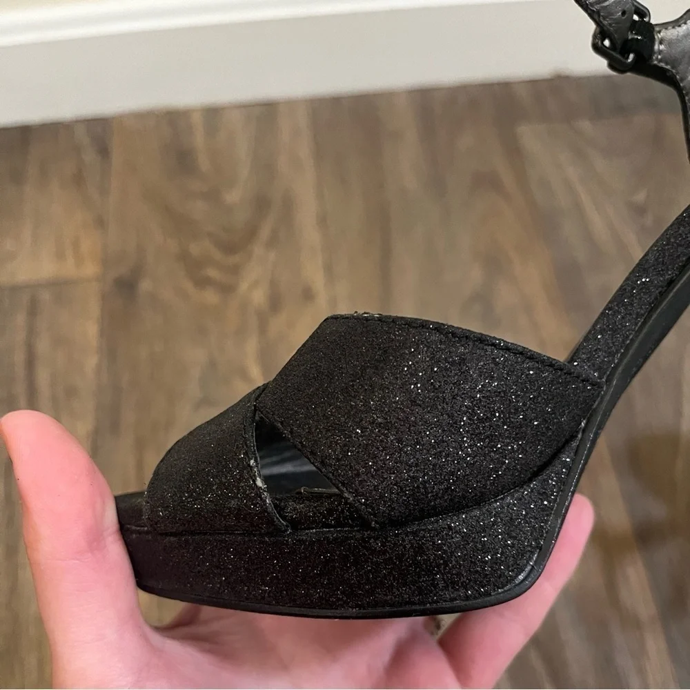 Guess Stunning Glittery Black 6” Heels